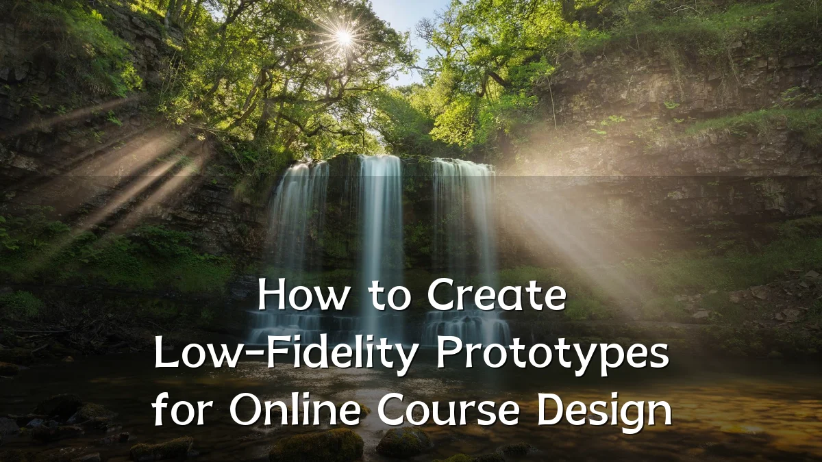 How to Create Low-Fidelity Prototypes for Online Course Design